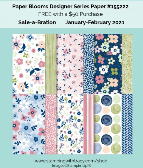 Stampin' Up! Paper Blooms Designer Series Paper - Stamping With Tracy