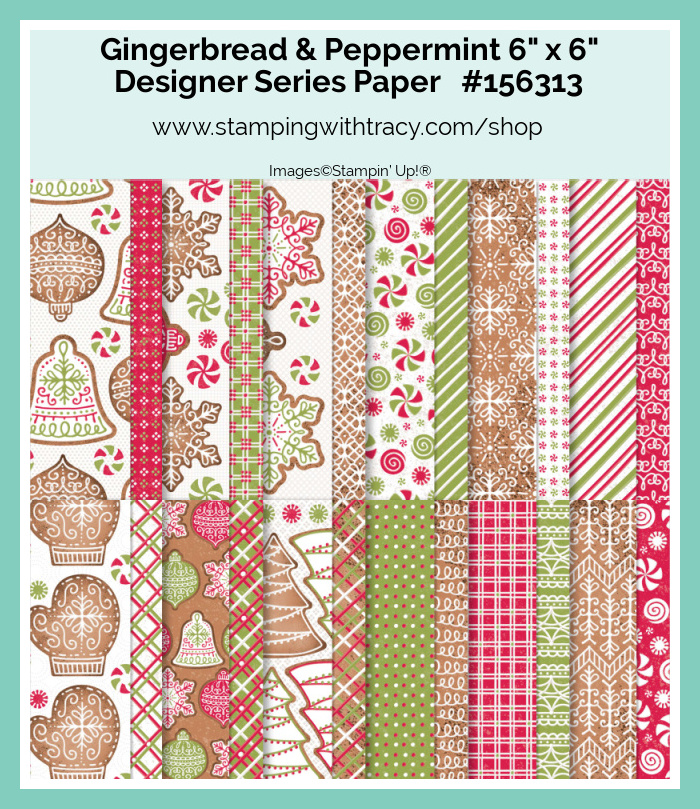 Gingerbread & Peppermint Designer Series Paper