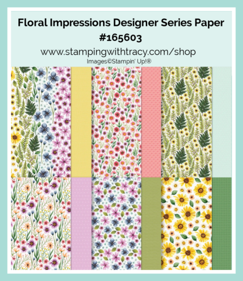 Fun Fold Using Floral Impressions Designer Series Paper - Stamping With ...