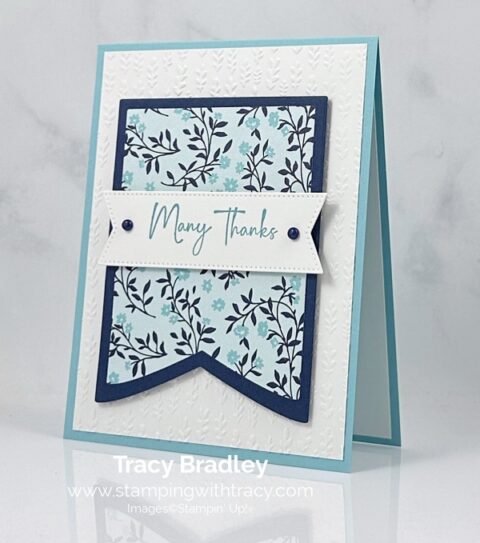 True Blue Florals Designer Series Paper - Stamping With Tracy