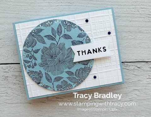 True Blue Florals Designer Series Paper - Stamping With Tracy