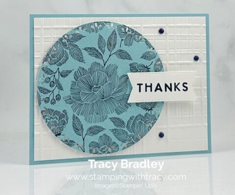 True Blue Florals Designer Series Paper - Stamping With Tracy