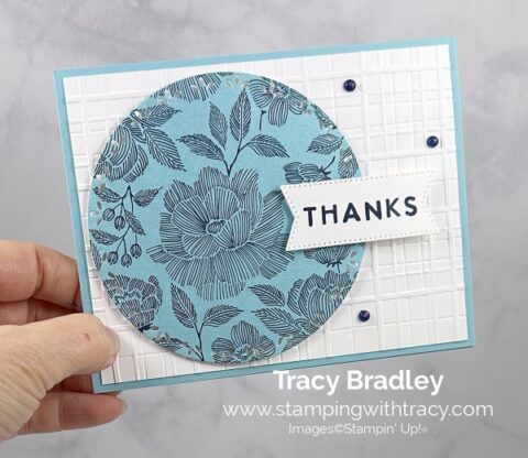 True Blue Florals Designer Series Paper - Stamping With Tracy