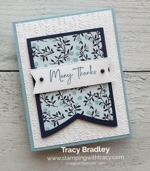 True Blue Florals Designer Series Paper - Stamping With Tracy